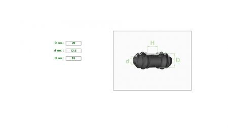 ΦΥΣΟΥΝΑΚΙ ΔΑΓΚΑΝΑΣ  20-12.5mm H6