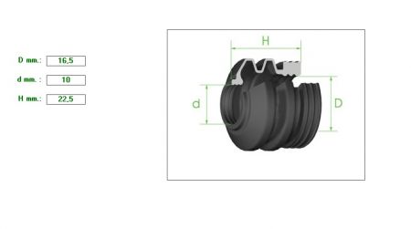 ΦΥΣΟΥΝΑΚΙ ΔΑΓΚΑΝΑΣ 16.5-10mm H22.5