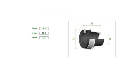 ΦΥΣΟΥΝΑΚΙ ΔΑΓΚΑΝΑΣ 23.55mm-10.3mm H22.6