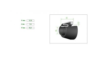 Pin Bushing D:12.9 d:7.4 H:15.7