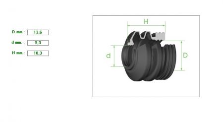 Pin Bushing  13.6-9.3mm H18.3