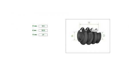 Pin Bushing  9.5-10.5mm H 27
