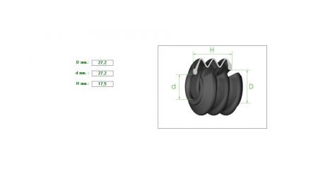 Pin Bushing   27.2-27.2mm H 17.5