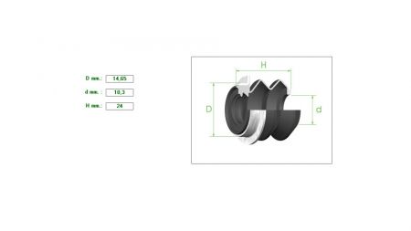 Pin Bushing  D:14.65 d:10.3  H:24