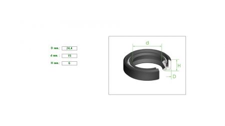 Handbrake retainer D24.4 d15  H6