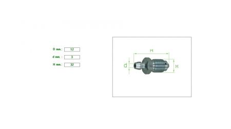 ΕΞΑΕΡΩΤΗΡΑΣ ΔΑΓΚΑΝΑΣ Μ12 x 1mm x 32 ΚΛΕΙΔΙ 13 ΣΤΕΝΟ ΠΑΣΟ 12X3X32