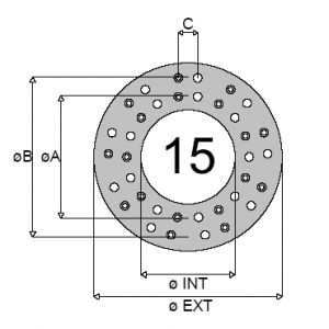 CLUTCH FACING DRILLED 43019 SAULEDA HDS57