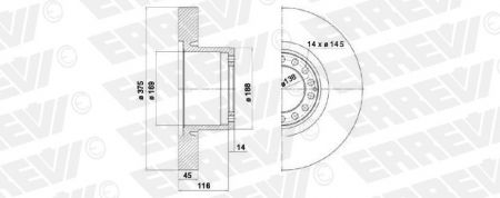 BRAKE DISC ERREVI VOLVO FL 3095672