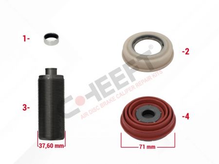 Caliper Piston Tappet &amp; Seals Repair Kit for KNORR Type